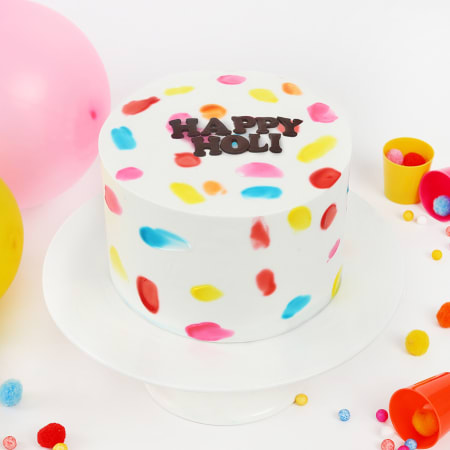 Happy Holi Rainbow Cakes | Happy Holi Rainbow Cakes With Name Happy Birthday