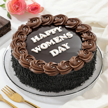 Happy Women's Day Rosette Cake (500 gm)-picture-32