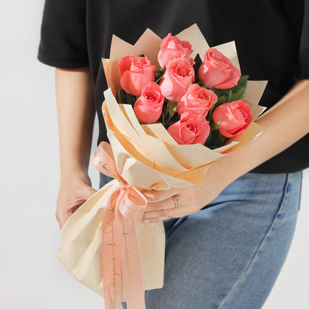 Heartfelt Blush Pink Rose Bouquet