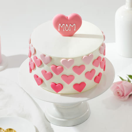 Heartfelt Love Mother's Day Cake (600 Gm)-picture-46