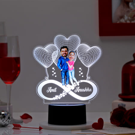 Infinite Love Personalized LED Lamp Black Base-picture-11
