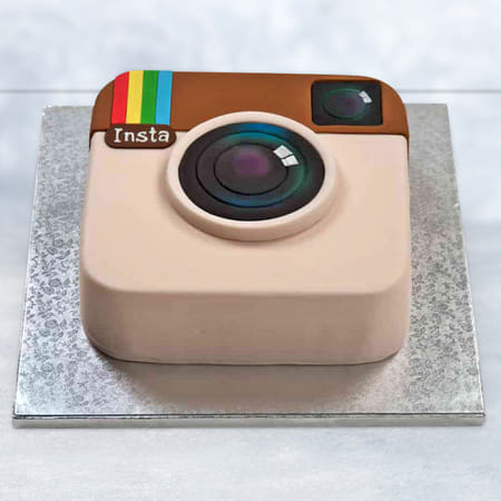 Instagram Logo Shaped Fondant Cake (2 Kg)-image-25