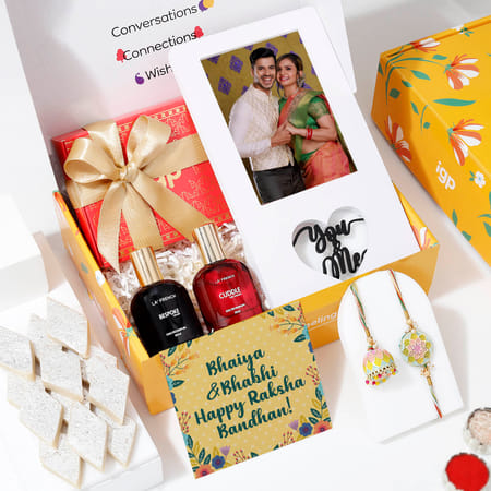 Jhakaas Jodi Personalized Bhaiya Bhabhi Rakhi Hamper-image-13