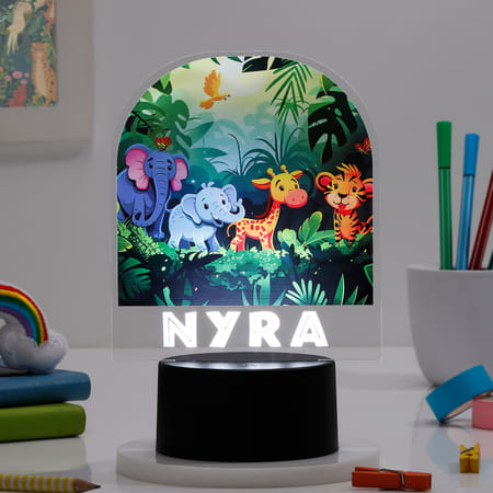 Jungle Safari Personalized LED Lamp For Kids-picture-30