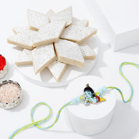 Krishna Rakhi With Kaju Katli-image-49