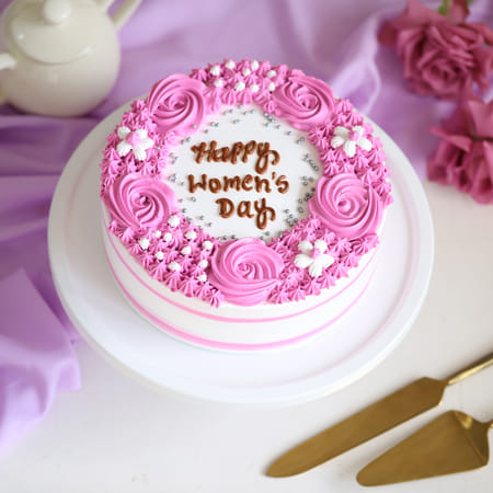 Lavender Delight Women's Day Cake (500 gm)-image-2