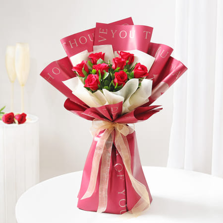 Lovely Red Rose Bouquet-image-26