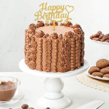 Luscious Double Chocolate Birthday Cake (1 Kg)-picture-44