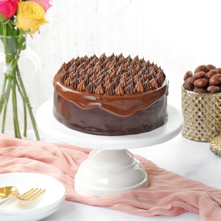 Decorative Chocolate 2 Tier Cake | Buy Chocolate Two Tier Cake Online