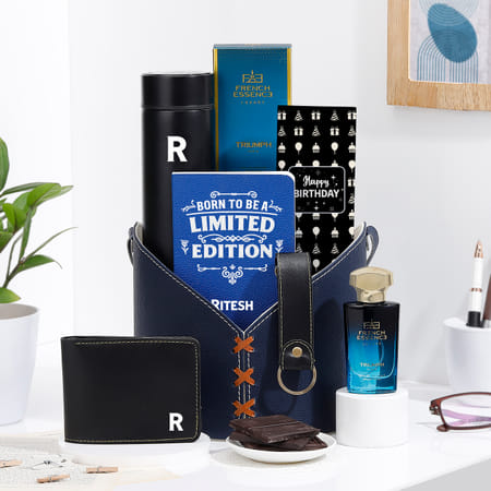 Luxe Essentials Personalized Birthday Hamper For Him-picture-16