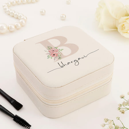Mini Jewellery Organizer Box - Personalized - Off White-picture-28
