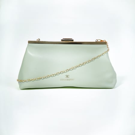 p modern clutch with detachable chain sling pastel green 264025 m