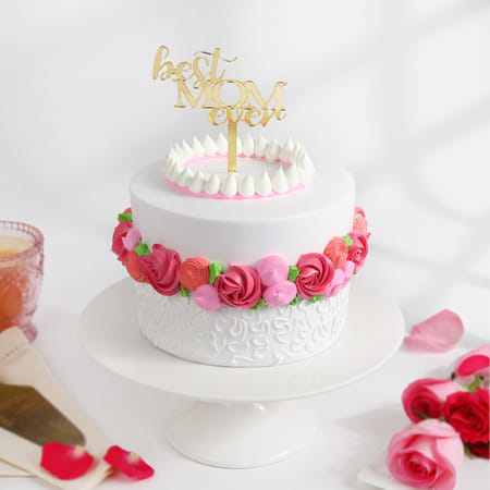 Mother's Day Floral Wonder Cake (Half Kg)-image-3