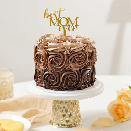 Mother's Day Rosette Splendor Chocolate Mini Cake (300 Gm)-image-37