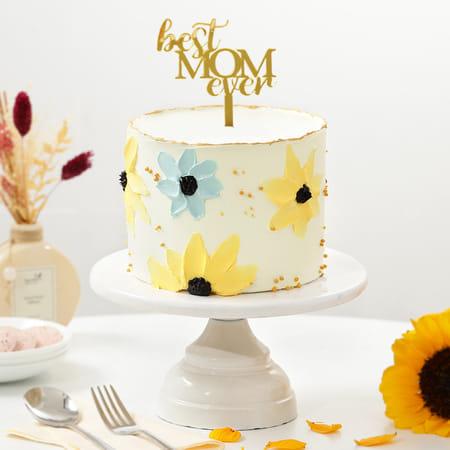 Mother's Day Special Floral Cake (Half kg)-picture-22