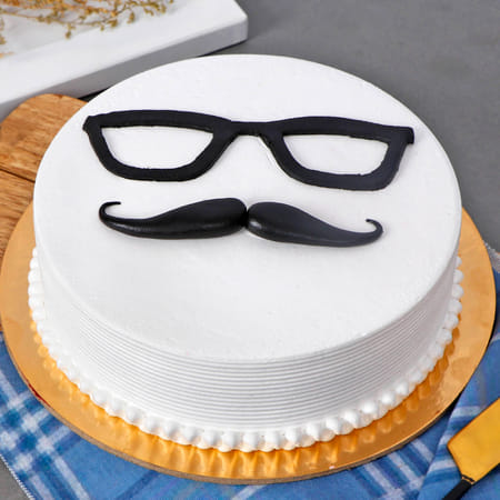 Mustache Theme Cake-image-9