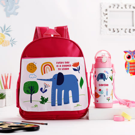 New Learnings - Bag And Bottle Combo - Personalized - Pink-picture-23