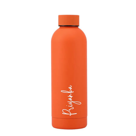 Orange Stainless Steel Water Bottle - Personalized-picture-18