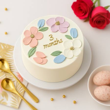 Pastel Floral Milestone Cake-picture-12