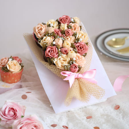 Peach Buttercream Cupcakes Bouquet-picture-40