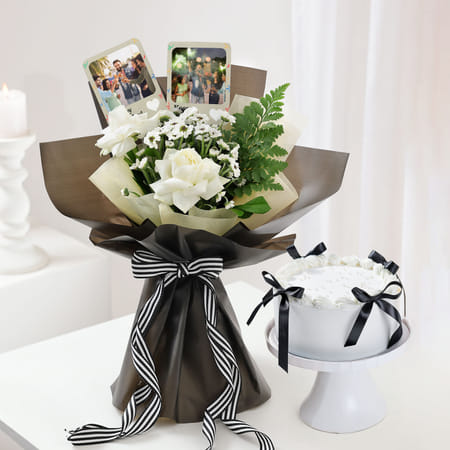 Personalized Birthday Blooms And Treat Gift Combo