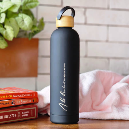 Personalized Black Vacuum Insulated Water Bottle-picture-23