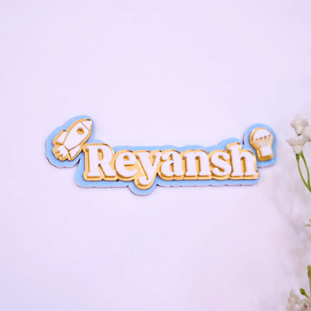 Personalized Blue Acrylic Name Magnet For Kids-image-36
