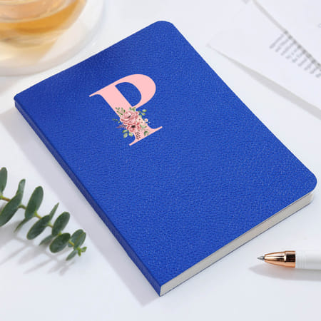 Personalized Blue Vegan Leather Diary-image-8