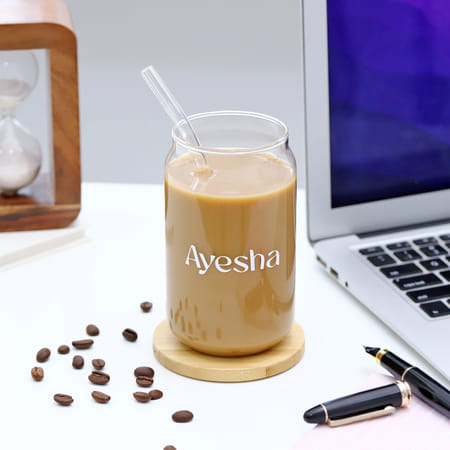 Personalized Can-Shaped Glass With Straw-picture-19