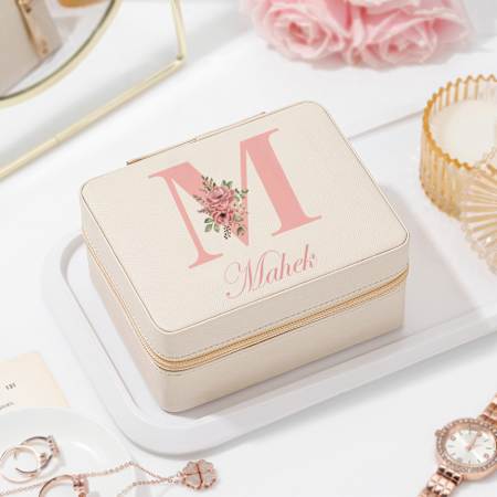 Personalized Chic Off-White Jewellery Organizer
