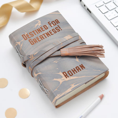 Personalized Destined For Greatness Leather Journal-picture-14