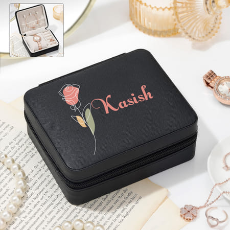 Personalized Elegant Black Jewellery Organizer-picture-24