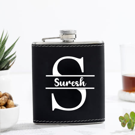Personalized Father's Day Black Hip Flask-picture-12