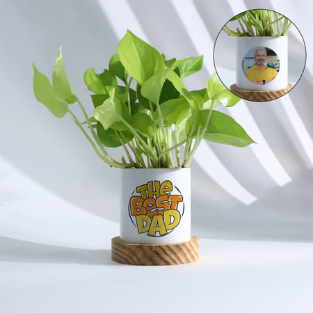 Personalized Father's Day Money Plant With Ceramic Planter-picture-39
