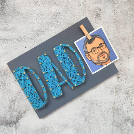 personalized father's day string art frame
