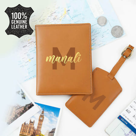 Personalized Globetrotter's Accessory Combo - Tan-picture-12