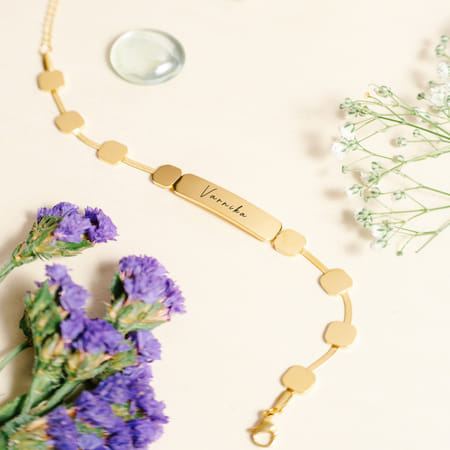 Personalized Glossy Gold Dot Bracelet-picture-23