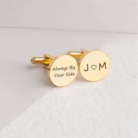 Personalized Gold And Silver Engraved Cufflinks-picture-18
