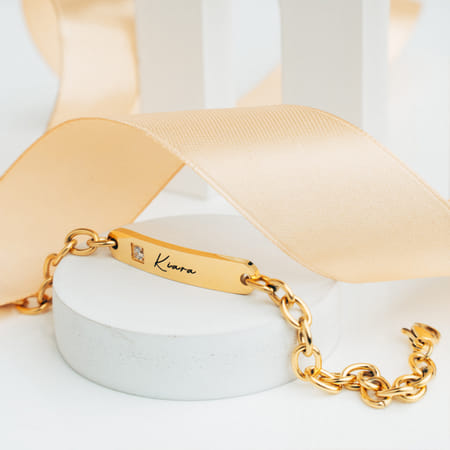 Personalized Gold And Zircon Zest Bracelet-picture-16