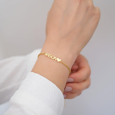 Personalized Gold Box Chain Bracelet For Women-picture-31
