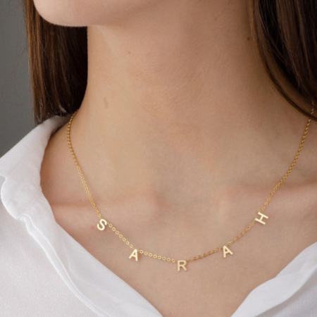 Personalized Gold Name Necklace For Women