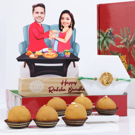 Personalized Happy Raksha Bandhan Caricature Hamper-picture-35