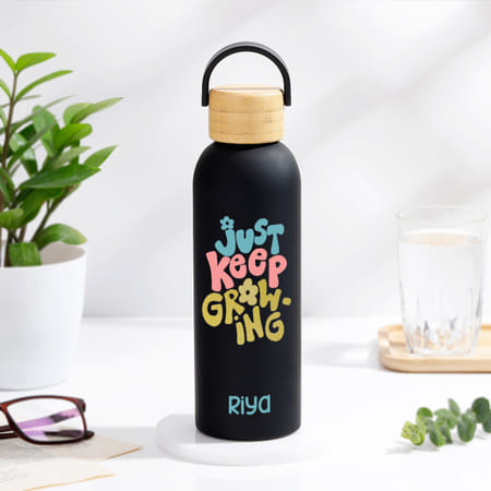 Personalized Just Keep Growing Water Bottle-picture-11