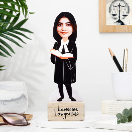 Personalized Lawsome Lawyer Caricature For Women-picture-18