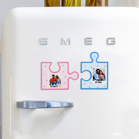 Personalized Love Puzzle Fridge Magnet - Set Of 2-picture-22