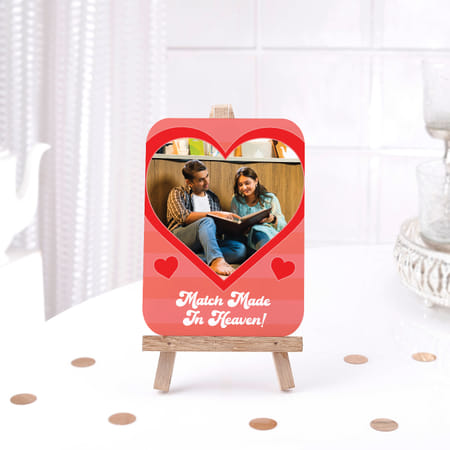personalized made in heaven couple's photo frame