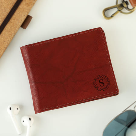 Personalized Maroon Leather Wallet for Men-image-13