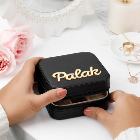 Personalized Mini Jewellery Organizer Box - Black-picture-20