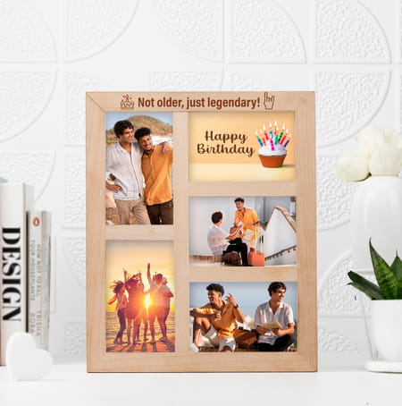 Personalized Not Older Just Legendary Birthday Collage Photo Frame-picture-32