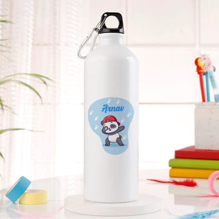 personalized panda sipper bottle for kids